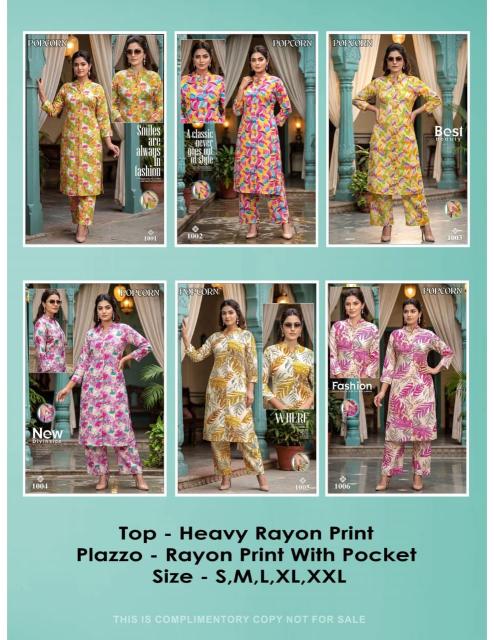 Desi kudi popcorn coord set surat market